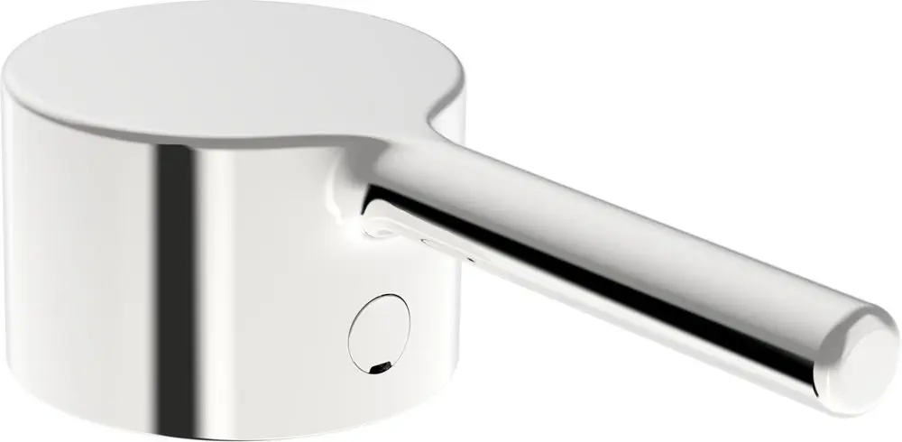 Chromfarbener Hebel zur Steuerung, klar strukturiert und aus hochwertigem Material, hergestellt von HANSA. Ideal für Sanitärinstallationen.
