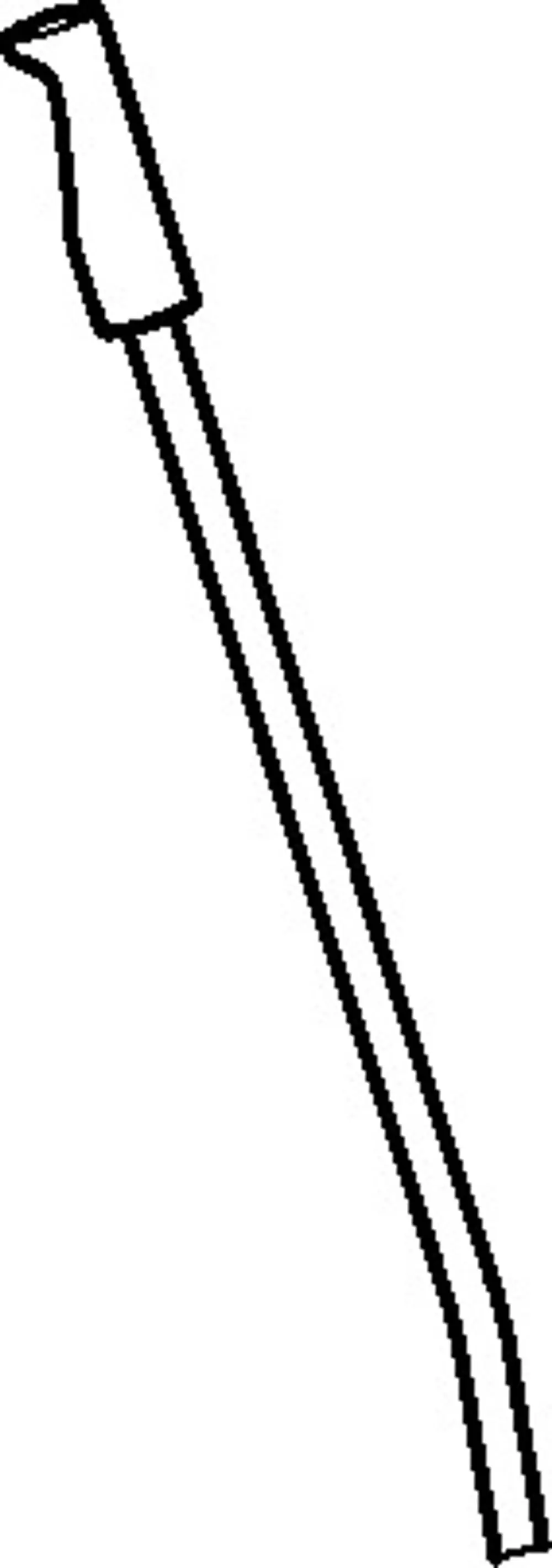Zugstange mit Knopf von HANSA, längliche und gerade Form, oben abgerundet, ohne erkennbare Maße oder spezielle Details.
