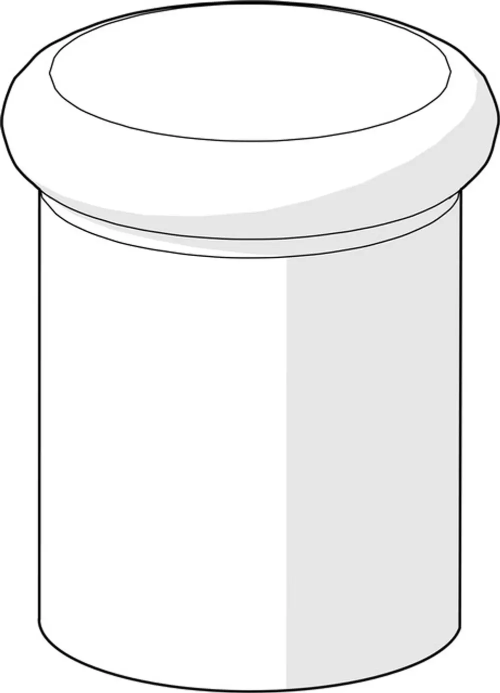 Druckknopf in schlichter, runder Form, mit glatter Oberfläche und leicht hervorgehobenem Rand. Produkt von HANSA, geeignet für verschiedene Anwendungen.