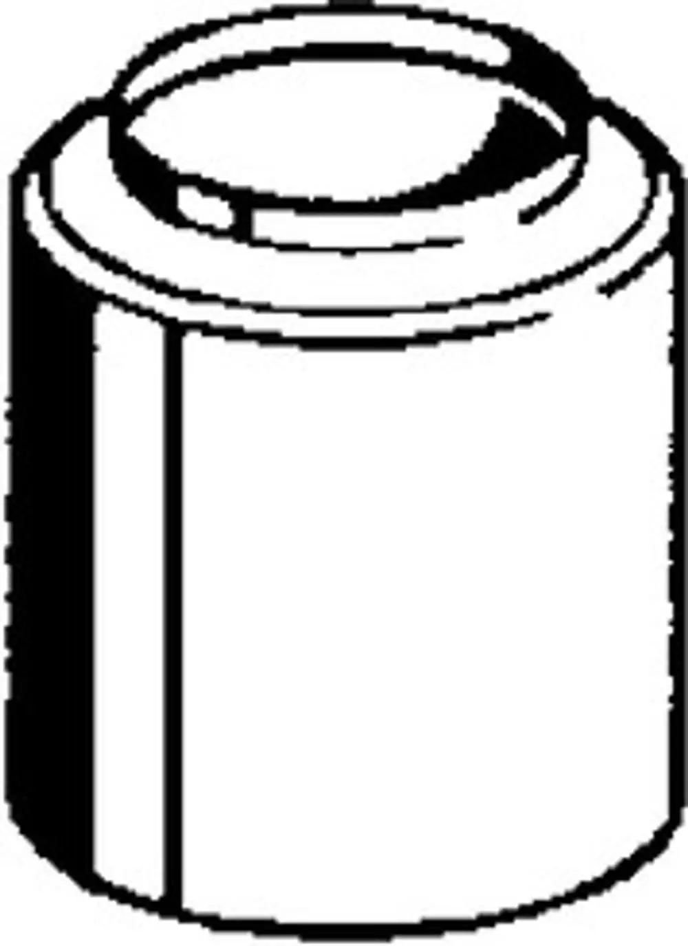 Runde, metallische Abdeckkappe in Chromoptik von HANSA mit einem leicht erhöhten Rand und glatter Oberfläche.