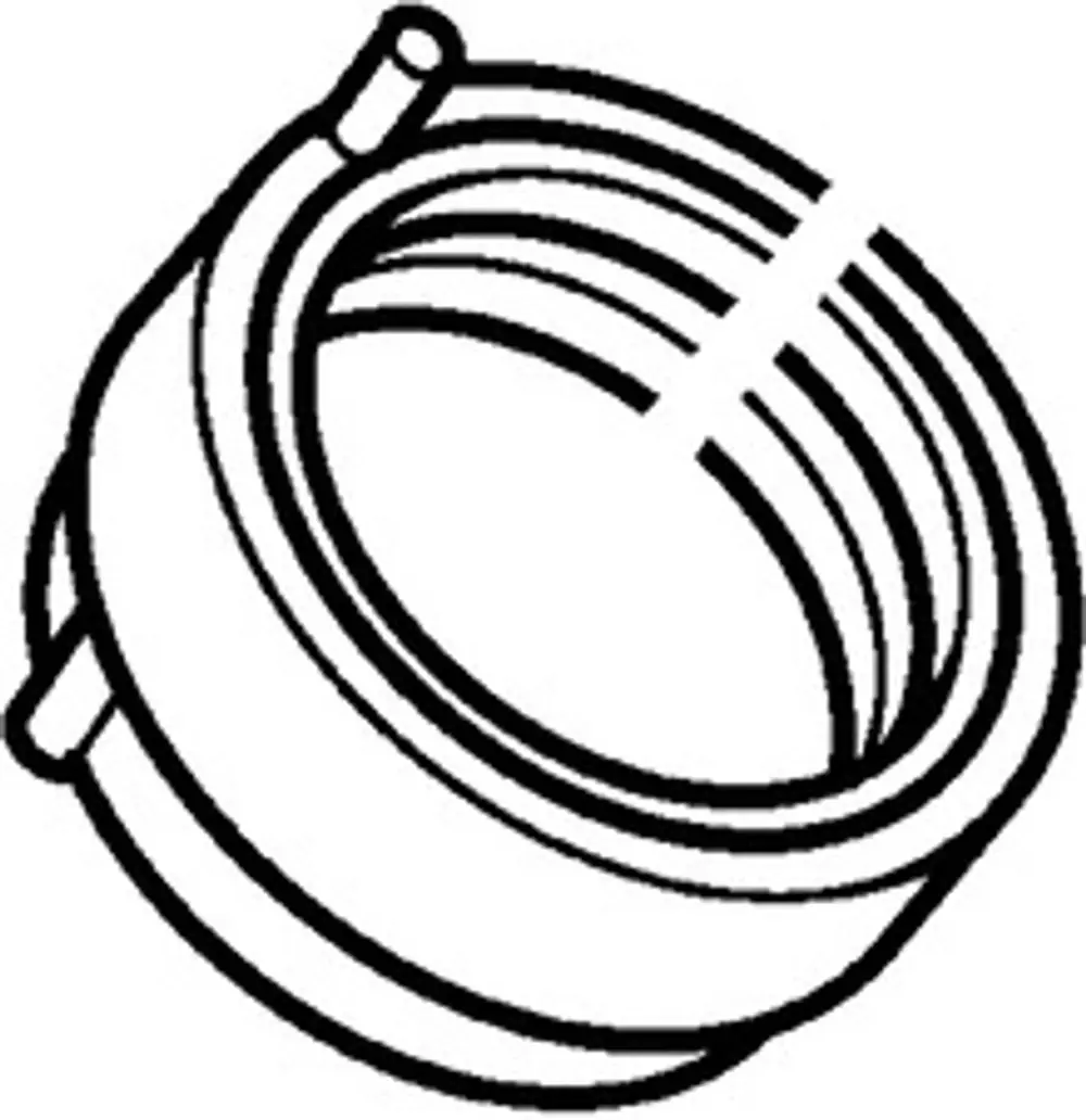 Ring von HANSA mit einem Gewinde und einem seitlichen Anschluss, dargestellt in einer schematischen Zeichnung.