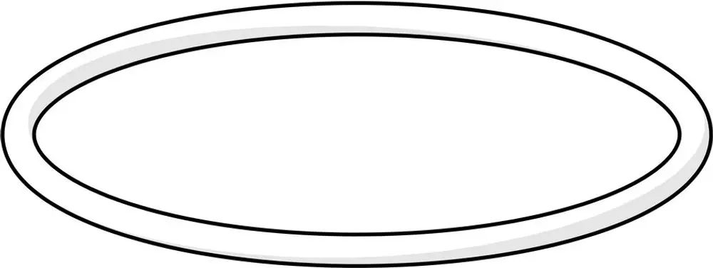 Ovaler O-Ring in weißer Farbe, von HANSA, mit doppeltem Rand, auf hellem Hintergrund.