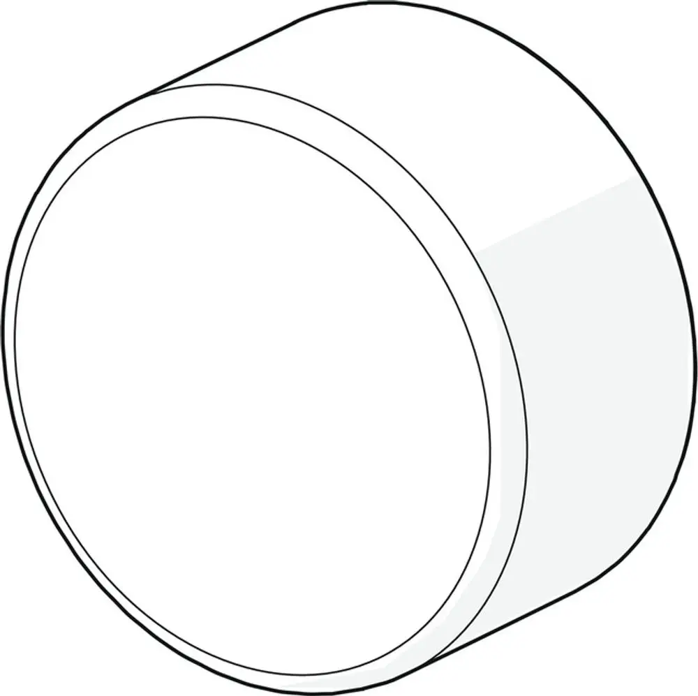 Temperaturregler in runder Form mit glatter Oberfläche, markiert mit HANSA, für die Anpassung der Wassertemperatur in Sanitäranwendungen.