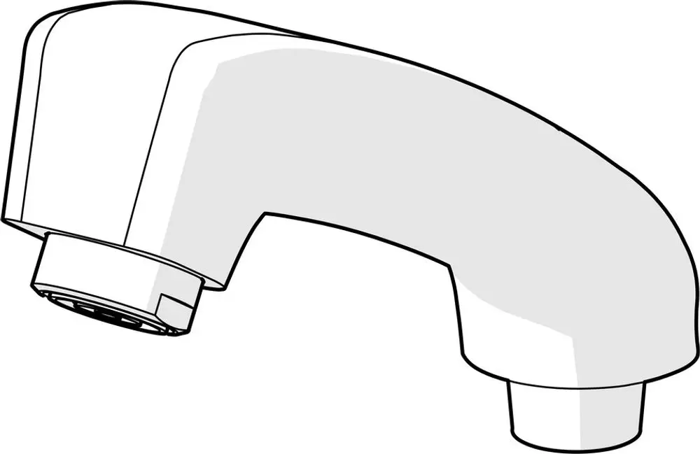 Handbrause von HANSA in schlichter, ansprechender Form, mit einem leicht geschwungenen Design und einer runden Düse zur Wasserabgabe.