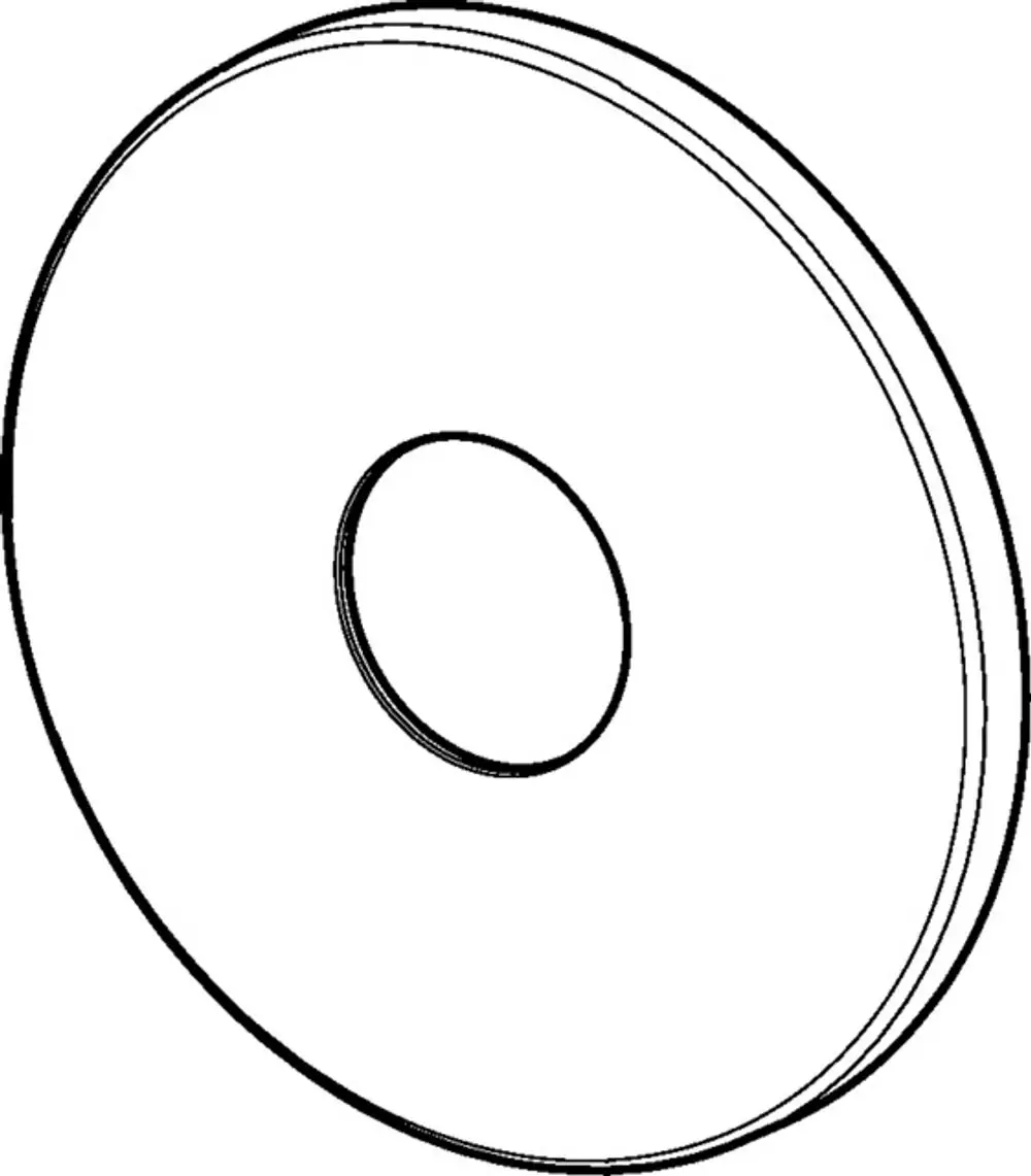 Weißes, rundes Bauteil mit zentralem Loch, geeignet für Sanitärinstallationen. Identifiziert als Produkt der Marke HANSA.