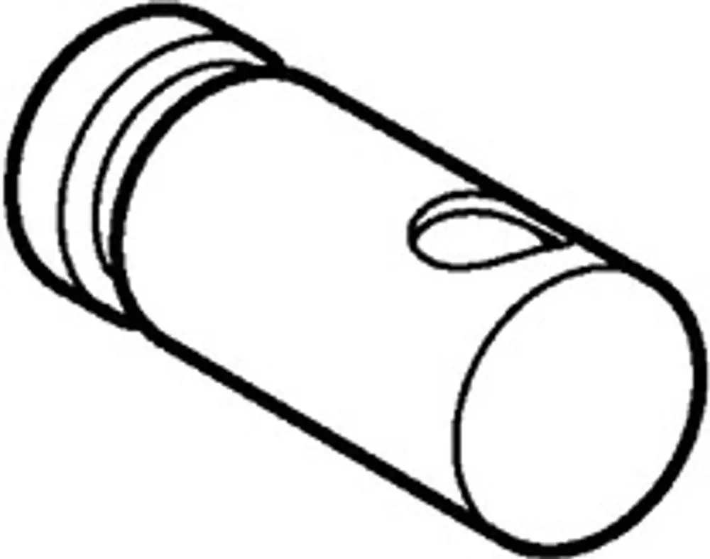 Brausestangenhalter in zylindrischer Form, mit seitlicher Öffnung für die Montage. Oberfläche in verchromter Ausführung, hergestellt von HANSA.