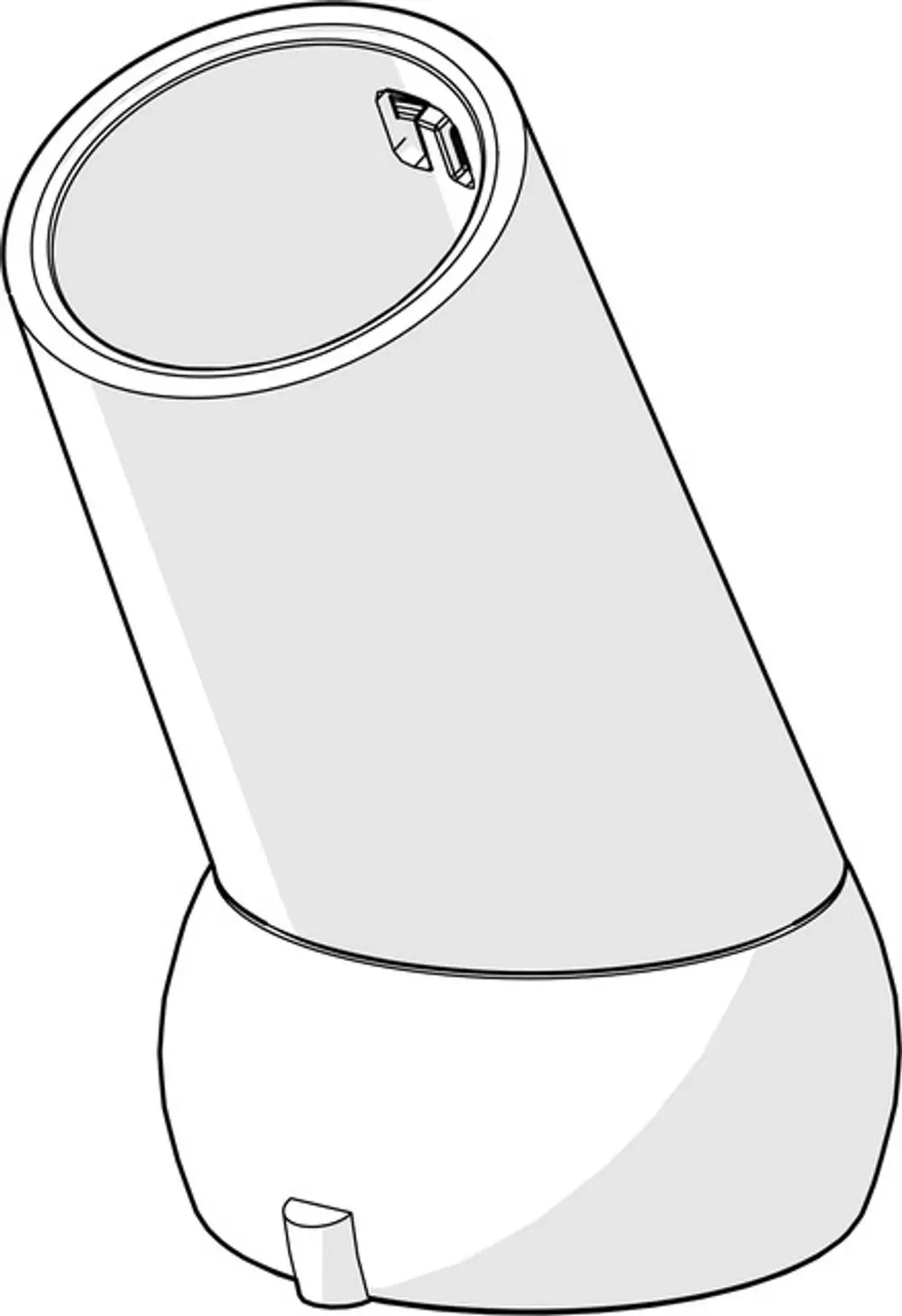 Halter von HANSA, aufrecht stehendes Design mit runder Oberseite und stabiler Basis. Eignet sich zur Befestigung oder Präsentation von Gegenständen.