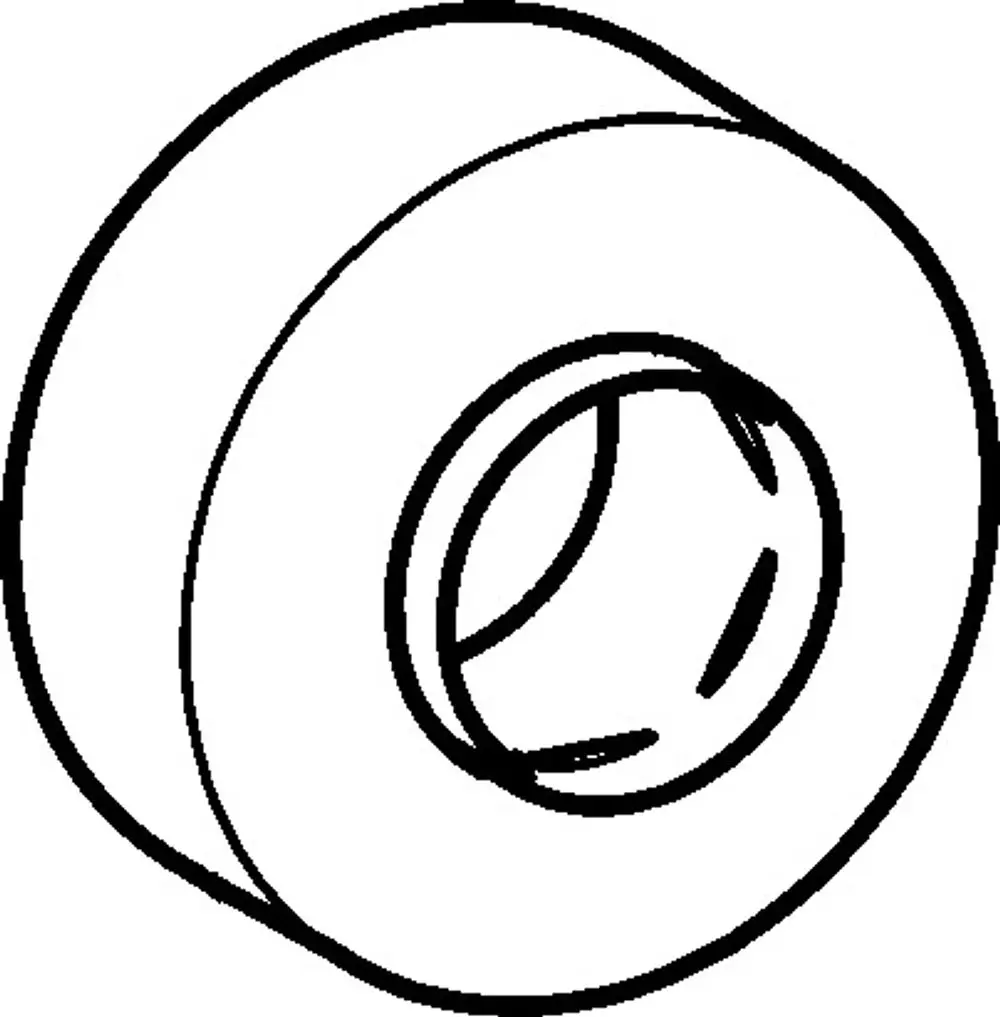Runde, flache Chromoberfläche, als Teil einer Rosette von HANSA, mit zentralem Loch und deutlichen Linien für die Befestigung.
