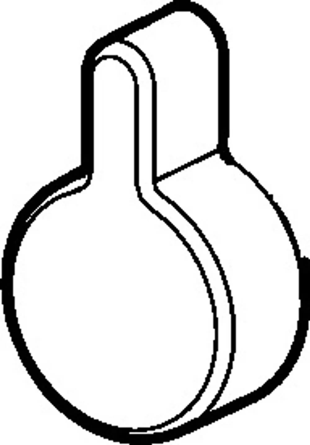 Umstellknopf von HANSA in rundem Design mit aufrechter Halterung. Das Produkt ist in einer schlichten, klaren Form gehalten.