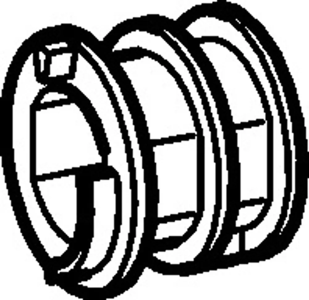 Chromfarbener Temperaturanschlag von HANSA, bestehend aus mehreren segmentierten Ringen, die gestapelt angeordnet sind. Ideal für präzise Temperaturregelungen.