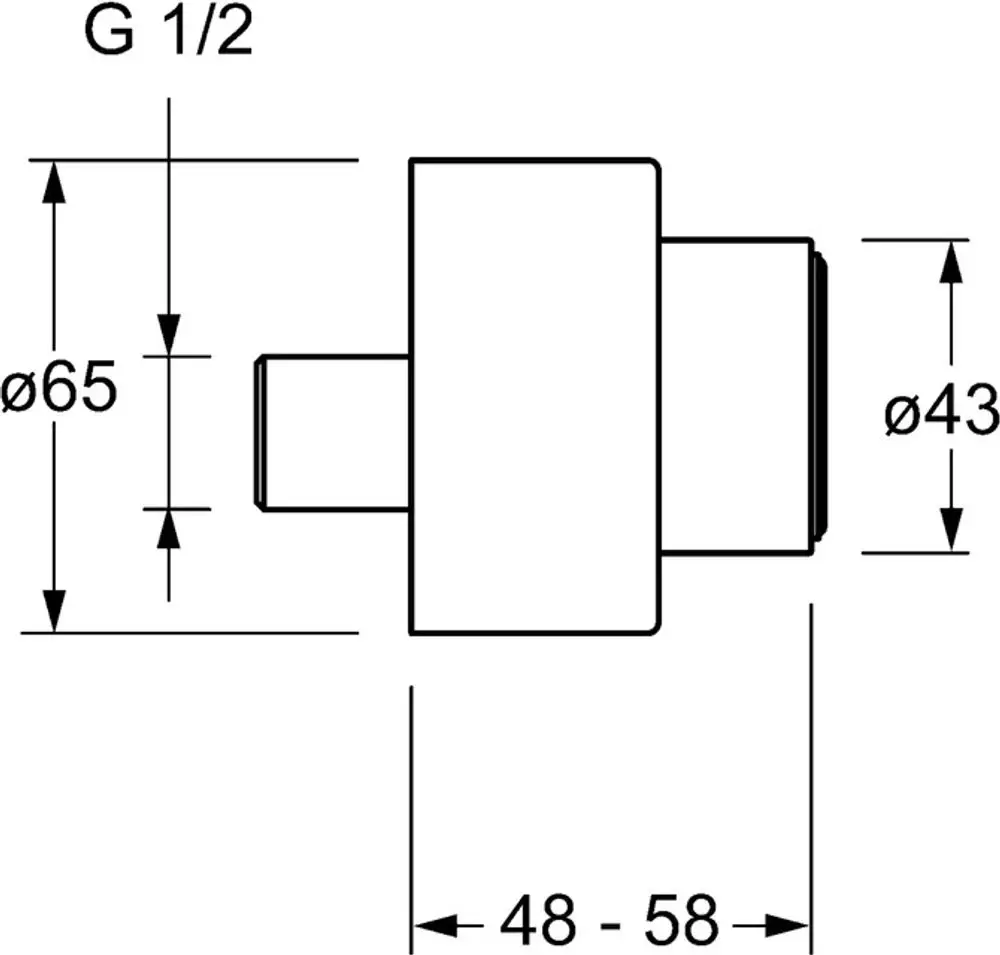 Schematische Darstellung eines HANSA-Rosettenprodukts mit Maßen und Durchmessern, ohne spezifische Produktdetails oder Größenangaben erkennbar.