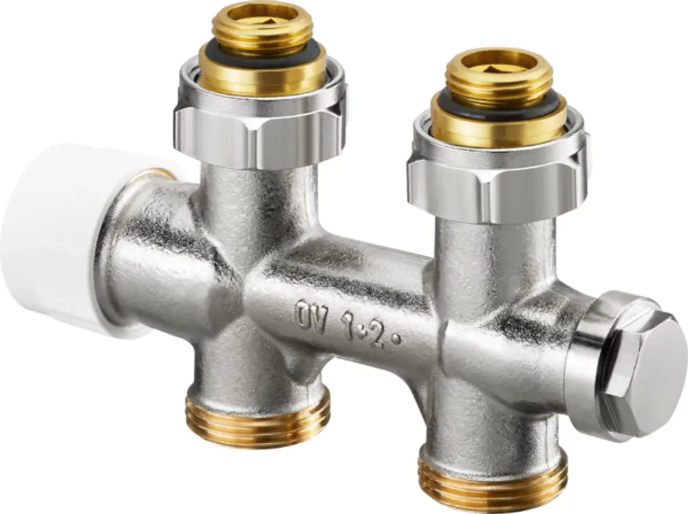 Oventrop Anschlussarmatur Multiblock T, Ein/Zweirohr, 1/2""AG x 3/4""AG, Durchgang - Image 3
