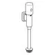 Grohe Urinal-IR-Elektronik mit Aufputzmontage, ausgestattet mit einem Batteriefach. Das Design ist funktional und schlicht, geeignet für öffentliche sanitäre Anlagen.