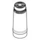 GROHE Carbon-Filter in zylindrischer Form mit gewendeltem Oberteil, geeignet für Wasseranwendungen. Sichtbare Gewindeverbindung am Unterteil.