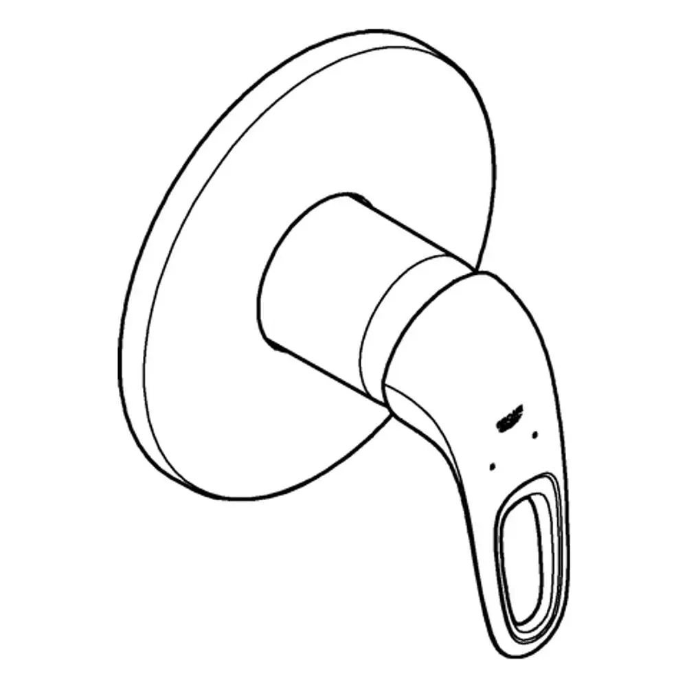 GROHE Brausebatterie mit runder Wandmontage und ergonomischem Hebel, in Chromfinish. Design für einfache Handhabung und Integration in moderne Bäder.