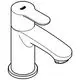 Grohe-Standventil in chrom mit einem klassischen, geraden Design und einem einzigen Hebel zum Regulieren des Wasserflusses.