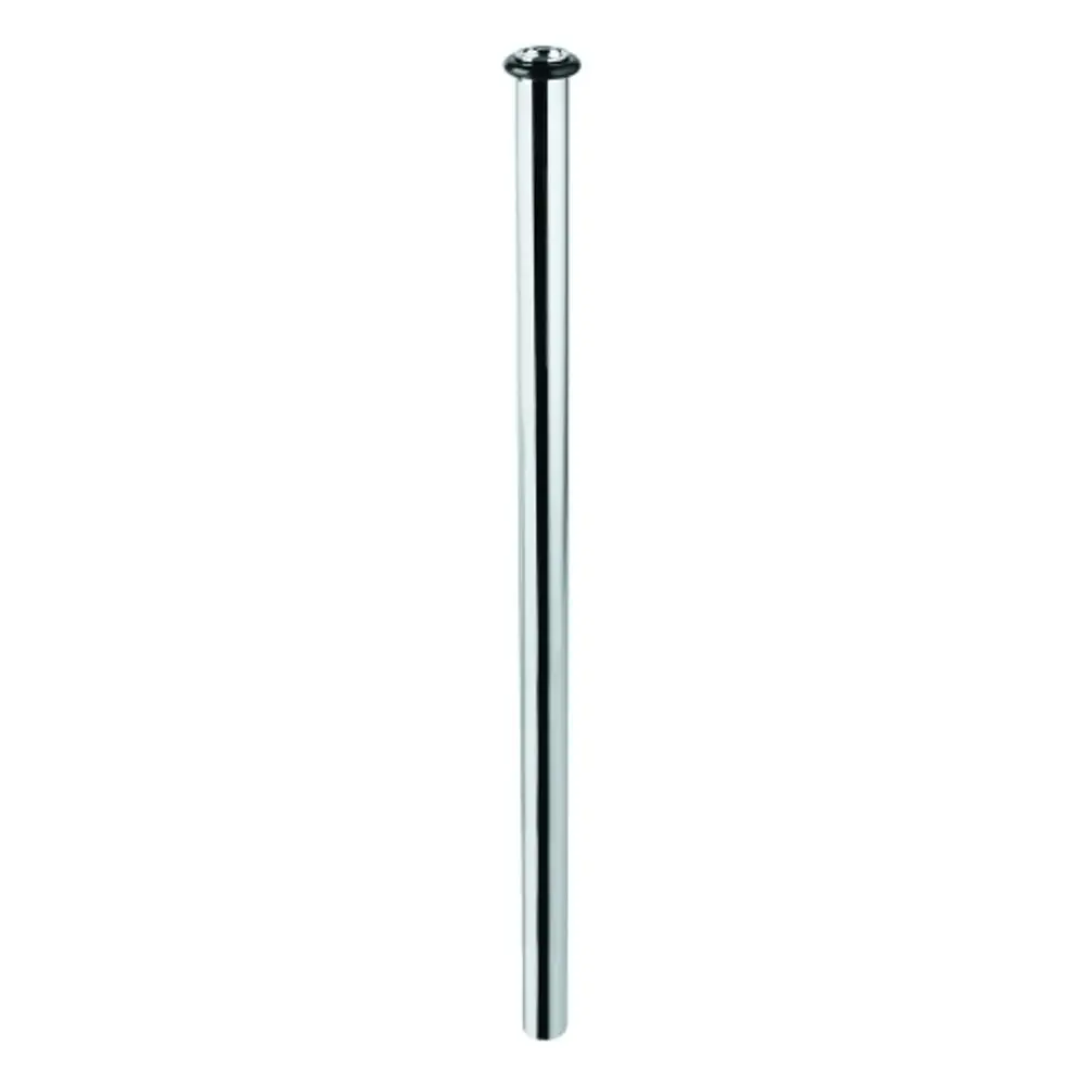 Gerades Spülrohr aus glänzendem Material mit einem Endstück, typischerweise für Urinalanlagen von Grohe verwendet.