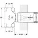 Grohe-Produktzeichnung eines Ventils mit G1- und M24x1-Gewindeanschlüssen, Dimensionen und Montagehinweisen zur Installation im technischen Bereich.