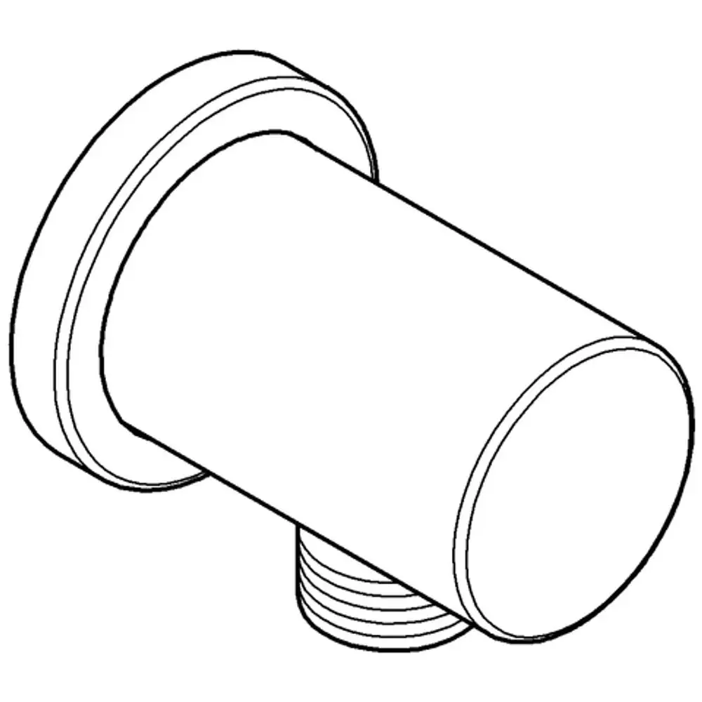 Grohe Wandanschlussbogen mit runder Öffnung und gewindeartiger Unterseite, geeignet für die Montage von Duschsystemen oder Wasserleitungen.