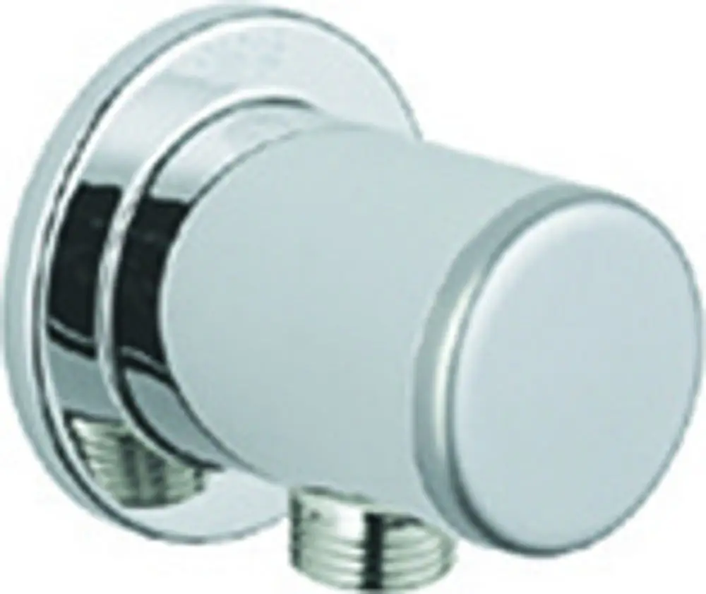 Wandanschlussbogen in chromfarbenem Finish, ermöglicht die Verbindung von Wasserleitungen, geeignet für Verwendung mit Grohe Produkten.