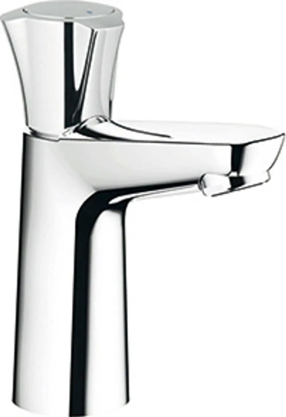 GROHE Armatur in glänzendem Chrom-Finish, mit ergonomischem Hebel zur Wasserregulierung, geeignet für Waschbecken.