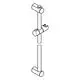 Brausestange in chromfarbenem Finish mit einer vertikalen Anordnung, ausgestattet mit Halterungen und einem praktischen Design, hergestellt von Grohe.