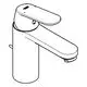 Grohe Waschtischbatterie mit mittelhohem Auslauf. Schlichtes Design mit länglichem Hebel und integriertem Zugst.-Ablaufgerät. Oberfläche in Chromfinish.