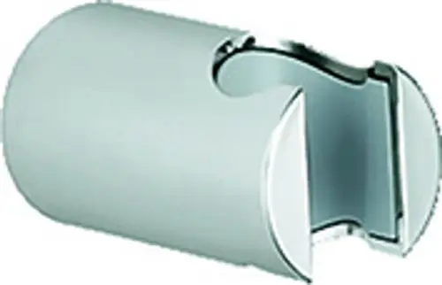 Wandbrausehalter aus Metall in Chromoptik mit einer offenen Halterung. Das Produkt ist von Grohe und nicht verstellbar.