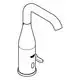 Wasserhahn mit geschwungenem Auslauf und Seitengriff, entworfen von Grohe, in einer klaren, modernen Formgebung.