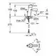 GROHE Waschtischbatterie mit einem single-lever Bedienhebel, Installation mit Ø34 mm Loch, 370 mm Gesamthöhe, seitlichem Anschluss und Kabel.