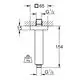 GROHE Deckenauslass mit quadratischem Kopf, vertikal montiert, mit Anschluss G 1/2, für Duschsysteme geeignet. Maximale Traglast 3 kg.