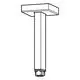 Grohe Deckenauslass mit quadratischer Deckplatte und geradem, schmalem Rohr. Der Auslass hat ein Gewinde am unteren Ende.