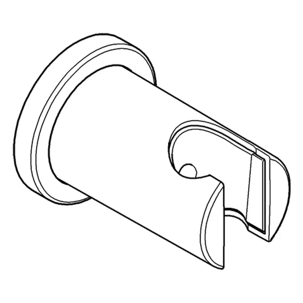 Grohe Halterung mit einer runden Rosette, geeignet für die Befestigung einer Wandbrause. Das Design ist funktional und ohne verstellbare Elemente.