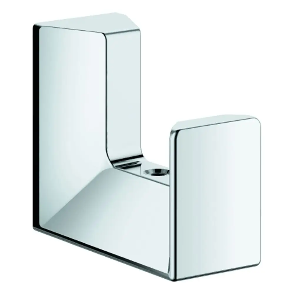GROHE Bademantelhaken aus Metall in verchromter Ausführung, mit klaren Kanten und einer U-Form zur Wandmontage, geeignet für Badezimmer-Accessoires.