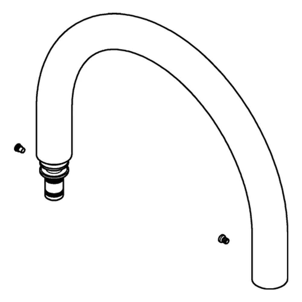Knickschlauch von Grohe für eine Küchenarmatur, mit zwei Schrauben zur Befestigung an der Armatur.
