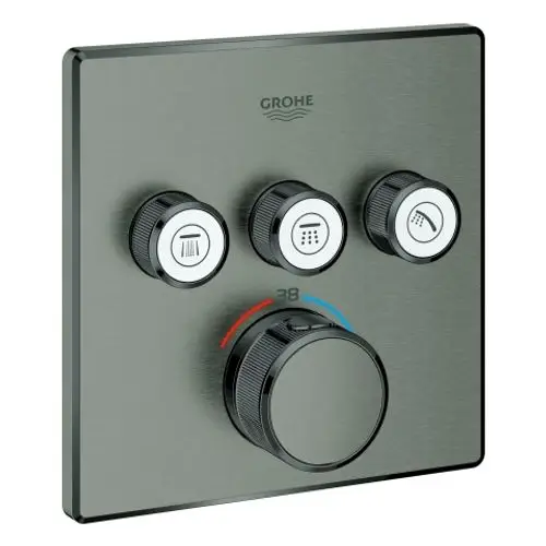 GROHE Thermostat Grohtherm SmartControl 29126 eckig FMS 3 ASV hard graphite geb., 29126AL0, Artikel in Kategorie