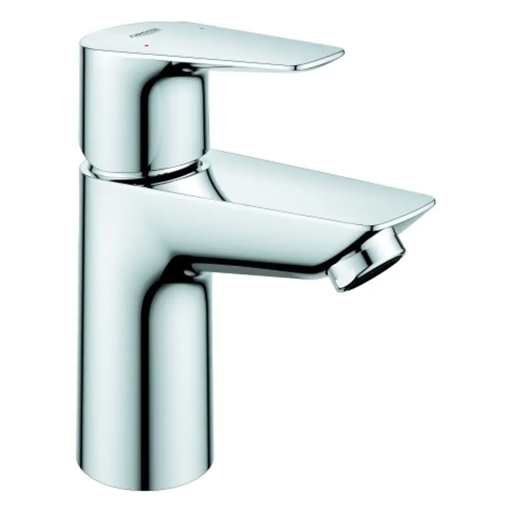 Chromfarbener Wasserhahn von Grohe mit integrierter PushOpen-Funktion und einem schlichten, modernen Design.
