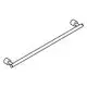 Grohe Badetuchhalter in minimalistischer Form, farblich gehalten in grauem Metall, mit zwei Halterungen für eine stabile Befestigung an der Wand.