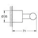 GROHE Bademantelhaken in chrom, ausgestattet mit einem runden Aufhänger und quadratischem Halter, zur Wandmontage geeignet.