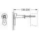 GROHE Wandwinkel für die Vorwandmontage, gezeigt in einer technischen Zeichnung mit Details zur Befestigung. Design für Montage an einer Wand.