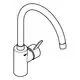 Grohe Armatur mit hohem Auslauf und einem Bedienhebel. Schlichte, funktionale Form ohne auffällige Verzierungen, für den Einsatz in modernen Küchen oder Bädern geeignet.
