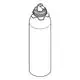 Transparente Kunststoffflasche mit Schraubdeckel und Auslassöffnung, geeignet für die Verwendung mit Grohe-Produkten.