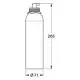 GROHE Reinigungs-Kartusche in zylindrischer Form mit einem Durchmesser von 71 mm und einer Höhe von 265 mm. Oben mit einem Auslass.