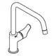 Küchenarmatur mit hohem Auslauf von Grohe, mit einem gebogenen Auslauf und seitlichem Bedienhebel zur Steuerung des Wasserflusses.