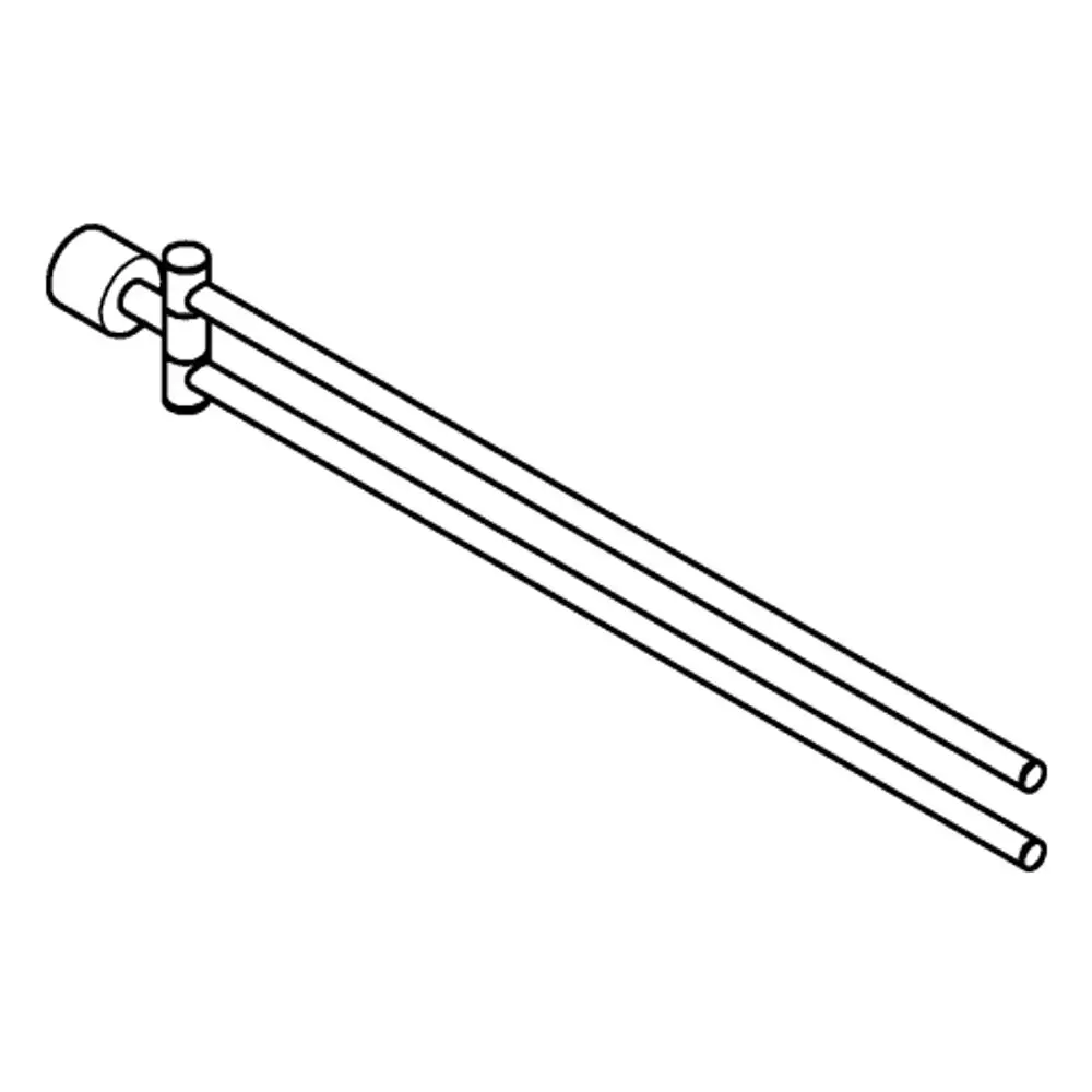 Grohe Handtuchhalter mit zwei Armen, in einem klassischen Design, montiert an einer Wand. Ohne spezifische Maße oder Details sichtbar.