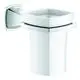 GROHE-Halter-Grandera-40909-mit-Keramik-Mundspuelglas-chrom-40909000