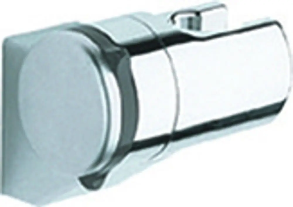 Grohe Wandbrausehalter in verchromtem Design, verstellbar. Befestigungselement mit runder Halterung zur Aufnahme einer Brause.
