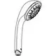 Handbrause von Grohe mit ergonomischem Griff und rundem Duschkopf. Sichtbare Düsen für flexible Strahlvariationen. Anschlussgewinde am unteren Ende.
