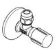 GROHE Eckventil mit Metallgriff und Rosette, ausgestattet mit einem 1/2x3/8'' Anschluss, in der Farbe hard graphite gebürstet.