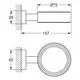 GROHE Halter aus Metall mit rundem, flachem Wandanschluss. Der Halter ist in einer matten Oberfläche gestaltet und zeigt eine einfache, funktionale Bauform.